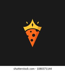 Pizza logo icon design template. Italian fast food restaurant badge, banner, vector illustration