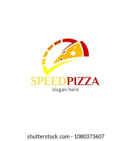 Pizza logo icon design template. Italian fast food restaurant badge, banner, vector illustration