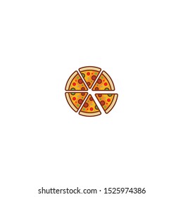 Pizza Logo Icon Design Template Vector Illustration