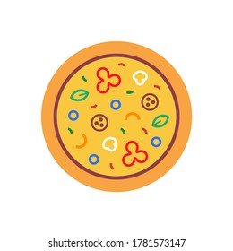 Pizza logo. Icon design. Template elements