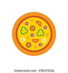 Pizza-Logo. Symboldesign. Vorlagenelemente