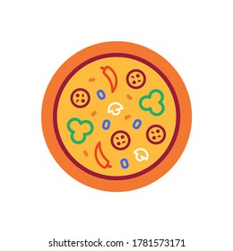 Logo de Pizza. Diseño de iconos. Elementos de plantilla