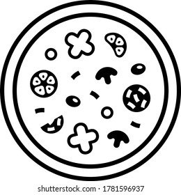 Pizza logo. Icon design. Template elements