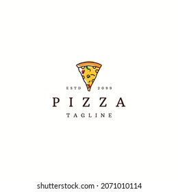 Pizza logo icon design template flat vector