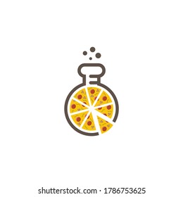 Pizza logo icon design, vector illustration, lab Pizza Concept design logo. Food logo template