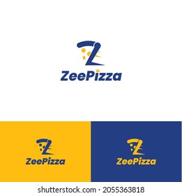 Pizza-Logo-Design, Vektorkonzept 