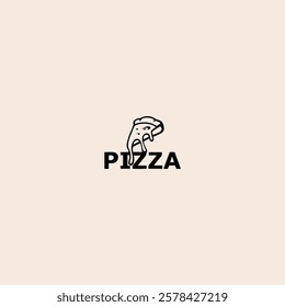 Pizza logo icon flat vector design.