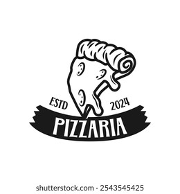 Pizza Logo ícone símbolo ilustração design com design criativo