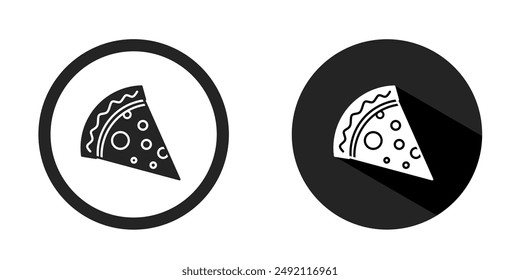 Pizza logo. Pizza icon vector design black color. Stock vector.