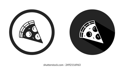 Pizza logo. Pizza icon vector design black color. Stock vector.