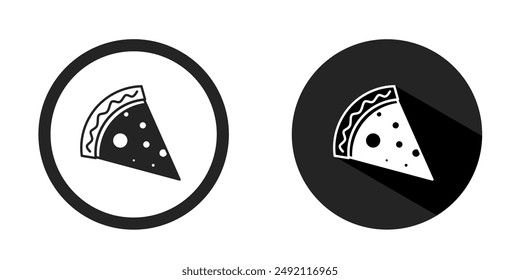 Pizza logo. Pizza icon vector design black color. Stock vector.