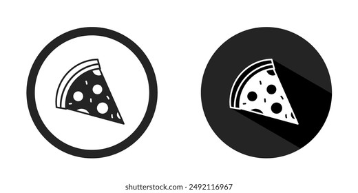 Pizza logo. Pizza icon vector design black color. Stock vector.