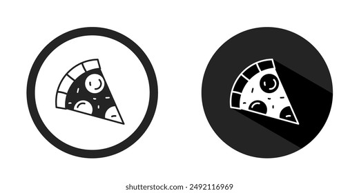 Pizza logo. Pizza icon vector design black color. Stock vector.