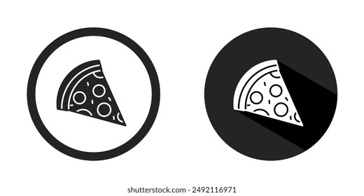 Pizza logo. Pizza icon vector design black color. Stock vector.