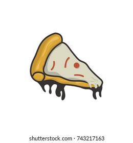 Pizza logo icon vector pizza illustration