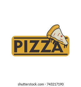 Pizza logo icon vector pizza illustration