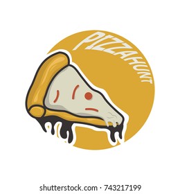 Pizza logo icon vector pizza illustration