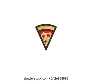 Pizza logo icon vector pizzeria 