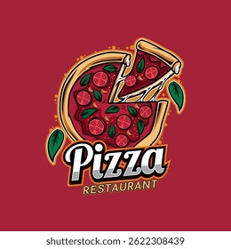 pizza logo illustration for pizza restaurant