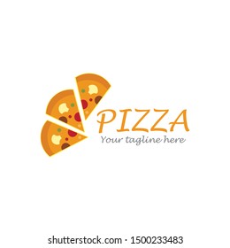 Pizza logo ilustration vector template