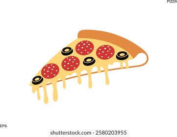 Pizza logo. Isolated pizza on white background