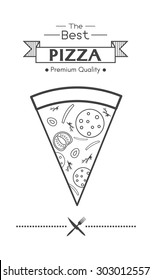 The pizza logo, label, badges for packing pizza.Template logo for your pizza.