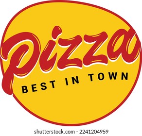 Logo de Pizza. Etiquetas para el restaurante de diseño de menús o pizzería. Iconos del vector