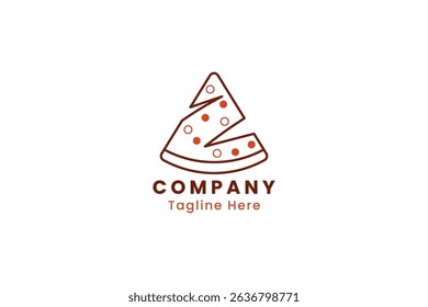 Pizza logo with letter z combination, vector illustration design