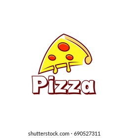 pizza logo with melted cheese