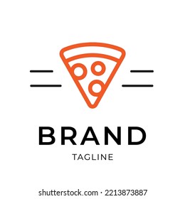 Pizza Logo Minimal style design concept.