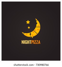 pizza logo night concept design background