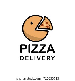 Pizza logo on white background.