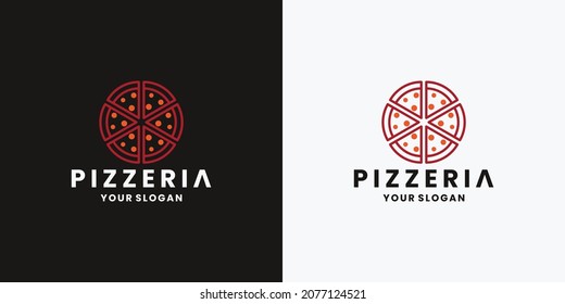 pizza logo. pizzeria logo design vector