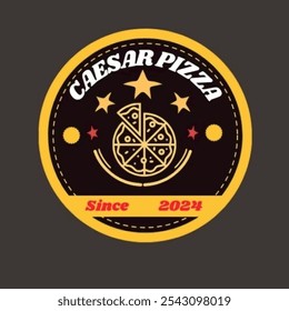 Logo de pizza Caesar para restaurante de pizza