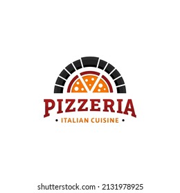 Pizza logo simple design pizzarian