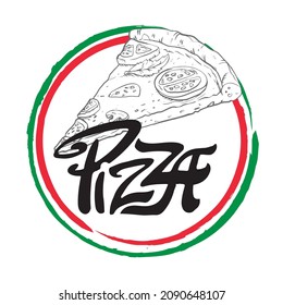 Pizza Logo Pizza Slice Circle Stylish Stock Vector (Royalty Free ...