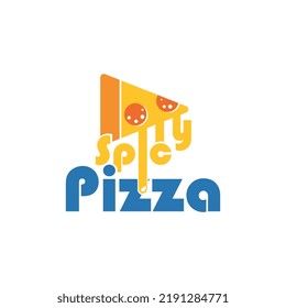 Pizza logo. Spicy pizza icon. Vector graphics. Logo design.
