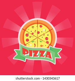 Pizza logo suitable for your restaurant business, sticker, banner
