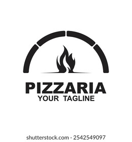 Pizza Logo Modelo Design Vetor