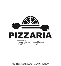 Pizza Logo Modelo Design Vetor