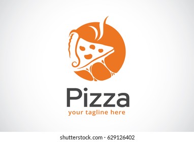 Pizza Logo Template Design Vector, Emblem, Design Concept, Creative Symbol, Icon