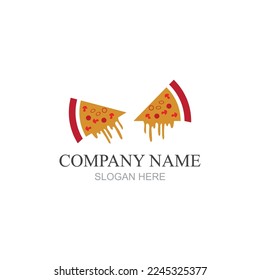 Pizza Logo Template. Fast Food Vector Design. Bakery Products Illustration