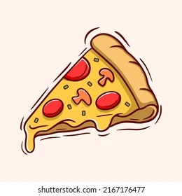 Pizza logo template, Suitable for restaurant and cafe logo