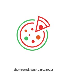 Diseño de icono vectorial de la plantilla de logotipo Pizza