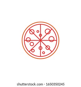 Pizza logo template vector icon design