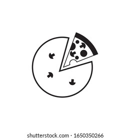 Pizza logo template vector icon design