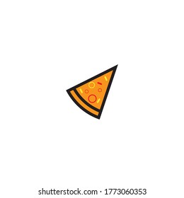 Diseño de iconos vectoriales de la plantilla del logotipo de Pizza