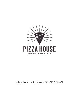 pizza logo that looks delicious on a white background