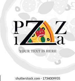 pizza logo vector and logo for the design of cafes and restaurants, such a logo template