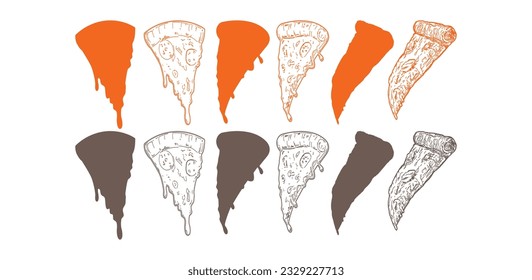 Pizza Logo Vector Icon Symbol Template. Pizza Logo Design